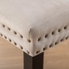Syemin Velvet Dining Chair Set of 2, Mid-Century Modern Velvet Upholstered Chair with Rivets, Beige, 24.4"*19.7"*37.5" - 4 of 4