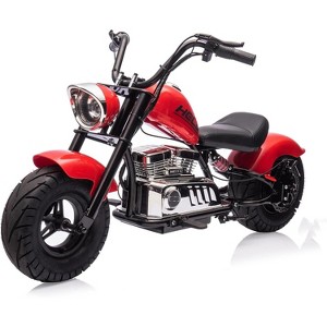 36V Kids Electric Motorcycle, 350W Off-Road Dirt Bike, Ride On Electric Motorcycle with Removable Training Wheels, Spring Suspension, Music - 1 of 4