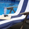 Cabana Striped Cotton Standard Size Towel/ Chaise Lounge Chair Cover Set by Blue Nile Mills - 4 of 4