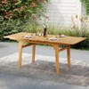 Costway Expandable Outdoor Dining Table 55"-71" Acacia Wood Patio Table for 6-8 Person - 2 of 4