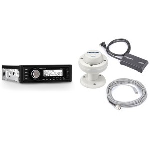Clarion M508 Marine Bluetooth Source Unit with XM SXV300m1 Satellite Radio Tuner with RV/Marine Antenna - 1 of 4