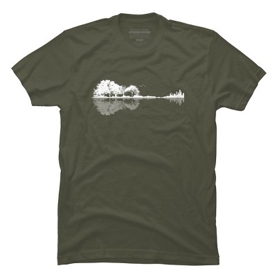 Men's Design By Humans Nature Guitar By Maryedenoa T-Shirt