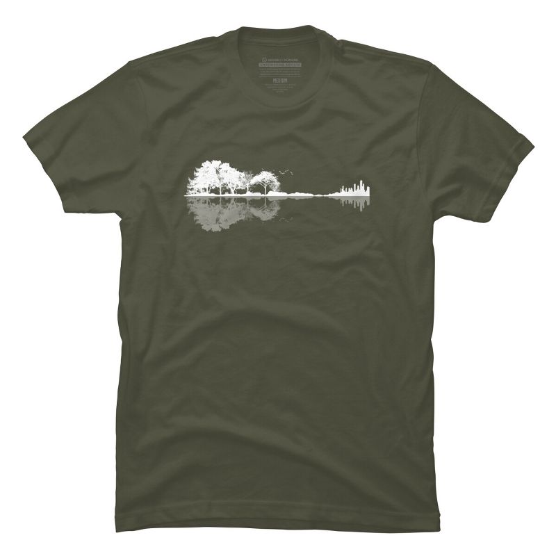 Men's Design By Humans Nature Guitar By Maryedenoa T-Shirt, 1 of 4