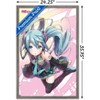 Trends International Hatsune Miku - Pink Circles Framed Wall Poster Prints - 3 of 4