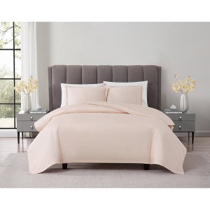 Badgley Mischka Sateen Duvet Cover Set - 1 of 4