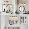 Dolonm 24" Modern 4-Light Bathroom Vanity Light Fixture - Brushed Nickel Finish with Clear Glass Shades(No Bulbs) - 4 of 4