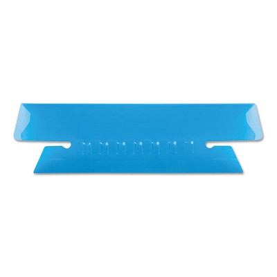Pendaflex Transparent Colored Tabs For Hanging File Folders, 1/3-Cut, Blue, 3.5" Wide, 25/Pack