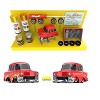 1987 Chevrolet C10 Pickup Truck Orange and 1956 Chevrolet Nomad Red "Custom Shop" 2 Car Set Diecast Model Cars by CarTuned - 2 of 4