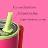 HydroJug Traveler - Water Bottle with Handle & Flip Straw - Leak Resistant Tumbler, Insulated, Stainless Steel & Rubber Base - 3 of 4