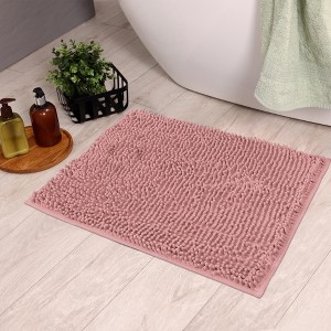 Unique Bargains Bathroom Rug Mat Non-Slip Chenille Shaggy 15.75"x23.62"x1.06" - 1 of 4