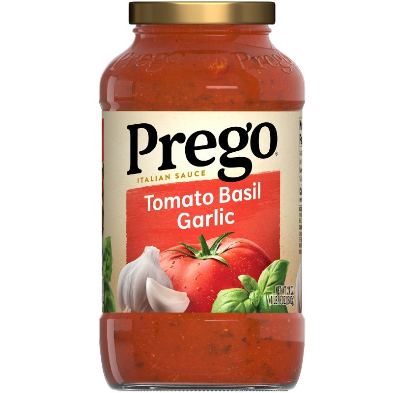 Prego Pasta Sauce Italian Tomato Sauce with Basil &#38; Garlic - 24oz, 1 of 12