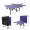 GustoWave Portable Ping Pong Table,Professional Indoor/Outdoor Table Tennis Tables with Net,2 Table Tennis Paddles and 3 Balls - 2 of 4