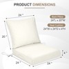 Aoodor Outdoor Deep Seat Cushion Set, Waterproof Patio Furniture Cushions with Adjustable Straps & Removable Cover - 4 of 4