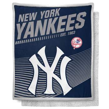 MLB New York Yankees New School Mink Faux Shearling Throw Blanket