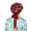 Anna-Kaci Women Silk Bonnet for Sleeping Satin Hair Bonnet with Butterfly Print and Adjustable Tie Band - 2 of 4