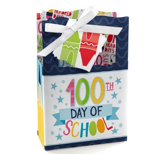 Big Dot of Happiness Happy 100th Day of School - 100 Days Party Favor Boxes - Set of 12 - 1 of 4