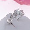 Engagement Ring Sterling Silver Cz Versia Filigree Womens Ginger Lyne Collection - 3 of 4