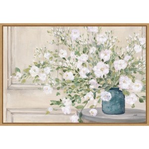 Amanti Art White Bouquet by Julia Purinton Canvas Wall Art Print Framed 23 x 16-in. - 1 of 4