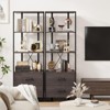 4-Tier Bookshelf with Drawers and Open Shelves 70.9 Inch Tall Storage Bookcase for Living Room Bedroom Office - 3 of 4