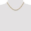 Black Bow Jewelry 4mm 14k Yellow Gold & Rhodium Hollow Pave Figaro Chain Necklace - 3 of 4