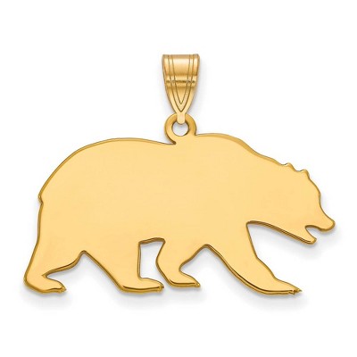 Black Bow Jewelry 14k Yellow Gold California Berkeley Golden Bears NCAA Large Pendant