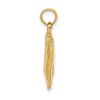 Black Bow Jewelry 14k Yellow Gold 3D Satin Cosmetic Bag Pendant - 2 of 4