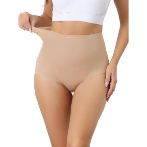 Allegra K Women's High Waisted Light Breathable Control Panties - 1 of 4