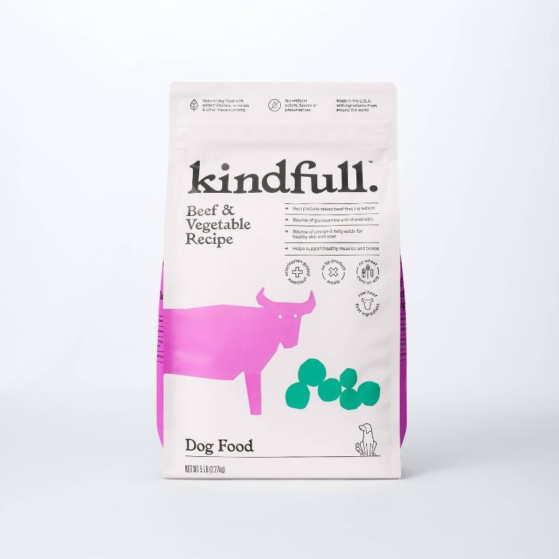 Beef and Vegetable Recipe Dry Dog Food - Kindfull™, 1 of 8