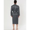 Lars Amadeus Men's Solid Satin Robe Long Sleeve Sleepwear Pajama Bathrobe - 4 of 4