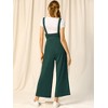 Allegra K Women's High Waist Wide Leg Belted Button Long Overalls Jumpsuit - 4 of 4