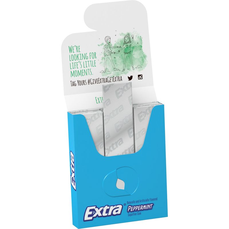 Extra Peppermint Sugar Free Chewing Gum Single Pack - 15 Piece, 2 of 6