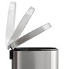 Metal Trash Can with Lid - Step-on Kitchen Garbage Bin, Rustproof, Waterproof with Inner Bucket & Soft Close Lid - 4 of 4
