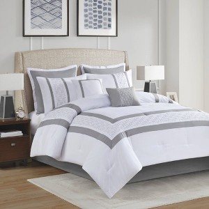 510 Design 8pc Elmore Embroidered Comforter Set - 1 of 4