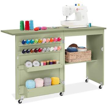 Best Choice Products Sewing Machine Table & Desk w/ Craft Storage and Trays