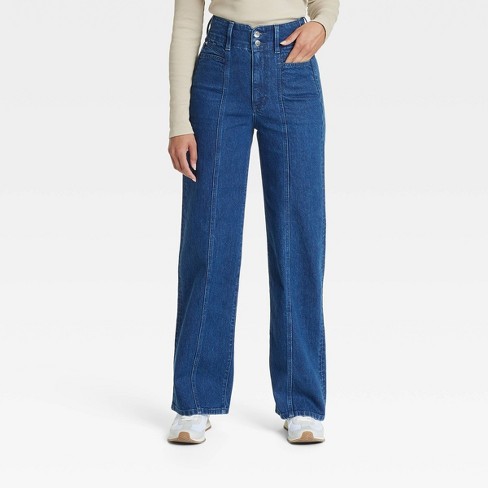 Women's High-Rise Tailored Wide Leg Jeans - Universal Thread™ - image 1 of 4