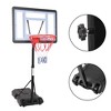 Sevobal Basketball Hoops Poolside Basketball Hoop Height Adjustable with Transparent Backboard for Outdoor Backyard Patio, Black, 12.86"*9.45"*2.78" - 2 of 4