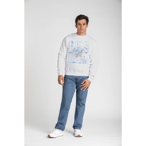 NFL Detroit Lions Men's White Crewneck Fleece Sweatshirt - 1 of 4