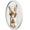 Creative Products Watercolor Floral Bunny 20 x 20 Round White Framed Print - 2 of 4