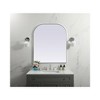 Elegant Lighting Metal Frame Arch Mirror 36x42 Inch in Silver - 2 of 4