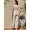 INSPIRE CHIC Women's Summer Dressy Casual Sleeveless Tank Tops Wide Leg Drawstring Pants Elegant 2 Piece Outfits - 3 of 4