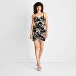 Women's Strappy V-Neck Mini Ruched Dress - Future Collective™ with Alani Noelle