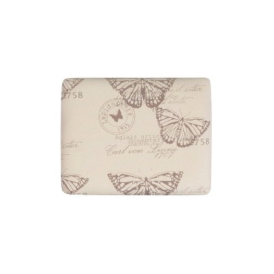 White Vanity Desk with Butterfly Print Bench