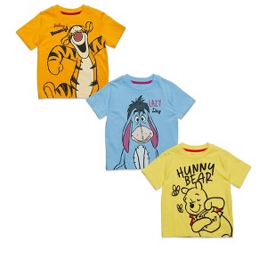 Disney Winnie the Pooh Tigger Eeyore Infant Baby Boys 3 Pack Graphic T-Shirts Multicolored 18 Months - 1 of 4