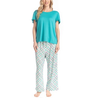 Muk Luks Artistic Garden S/S Capri Set