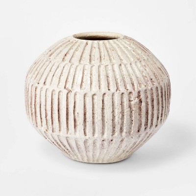 Small Carved Cream Vase - Threshold™ designed with Studio McGee