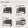 Child Craft Hampton Flat 4-in-1 Convertible Crib, Converts to Day Bed, Toddler & Full Size Bed, 3 Mattress Positions, Baby Safe Finish (Dapper Gray) - 3 of 4
