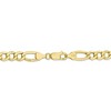 Black Bow Jewelry Men's 7.3mm, 10k Yellow Gold Hollow Figaro Chain Necklace - 4 of 4