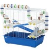 PawHut Hamster Cage, 4 Tier Small Animal Cage Rat Cage with Tunnel Tube System, Hut, Exercise Wheel, Water Bottle, Food Dish, for Syrian, Gerbil, Blue - 4 of 4