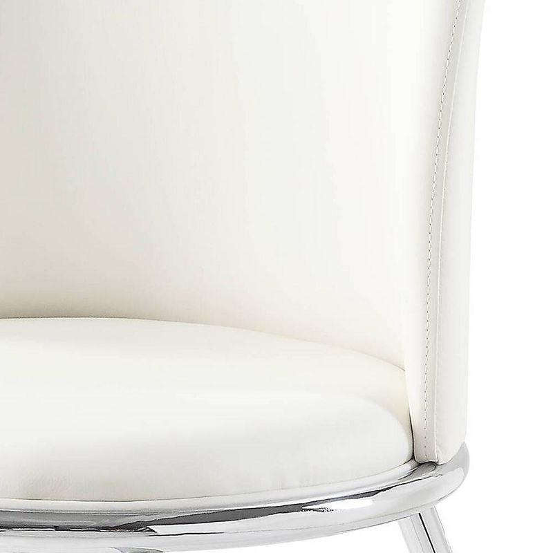 Weizor 21&#34; Dining Chairs White and Chrome - Acme Furniture, 3 of 7
