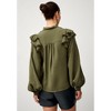 ellos Pleat Front Faux Leather Short - 3 of 4